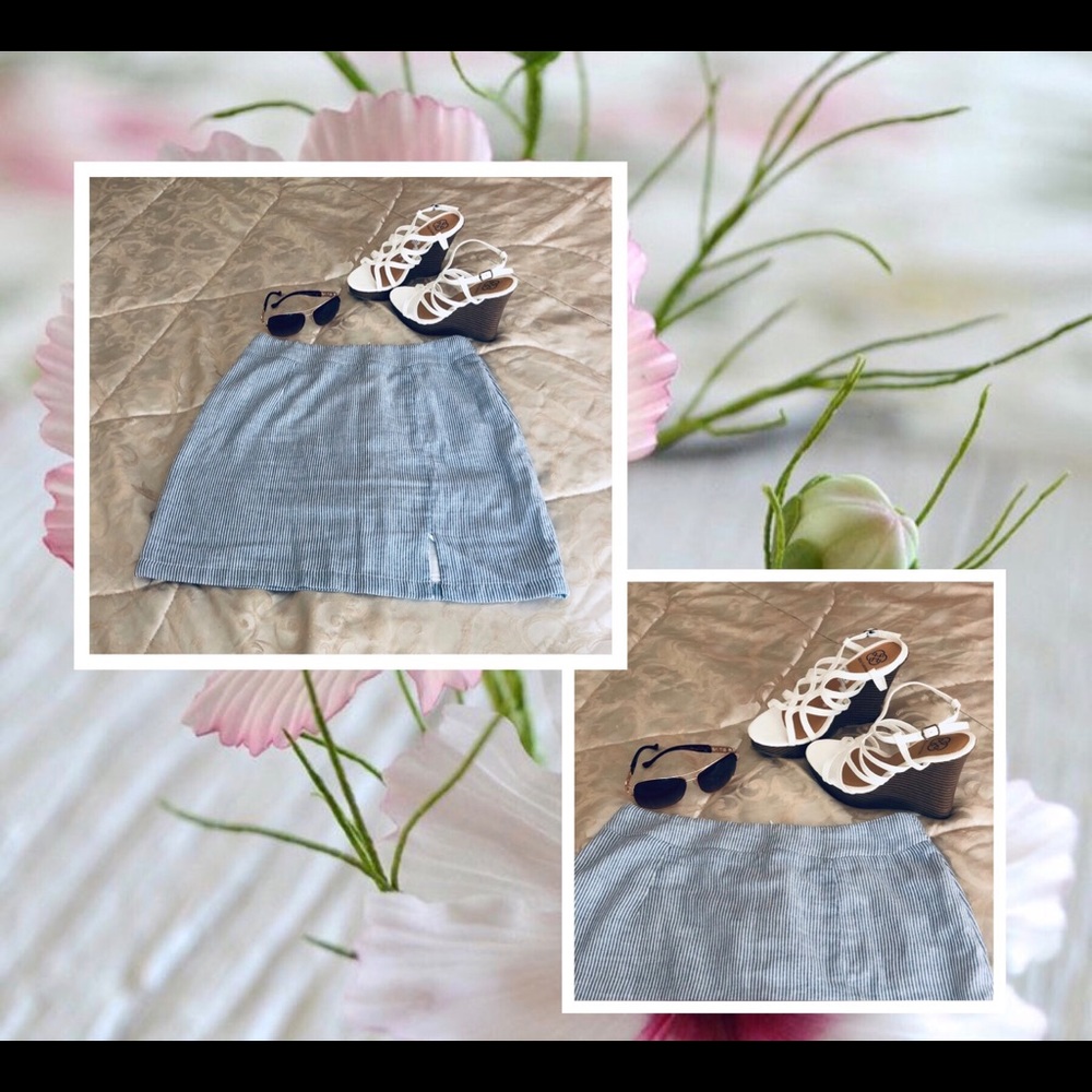 TRIS BLUE SRIPES SKIRT